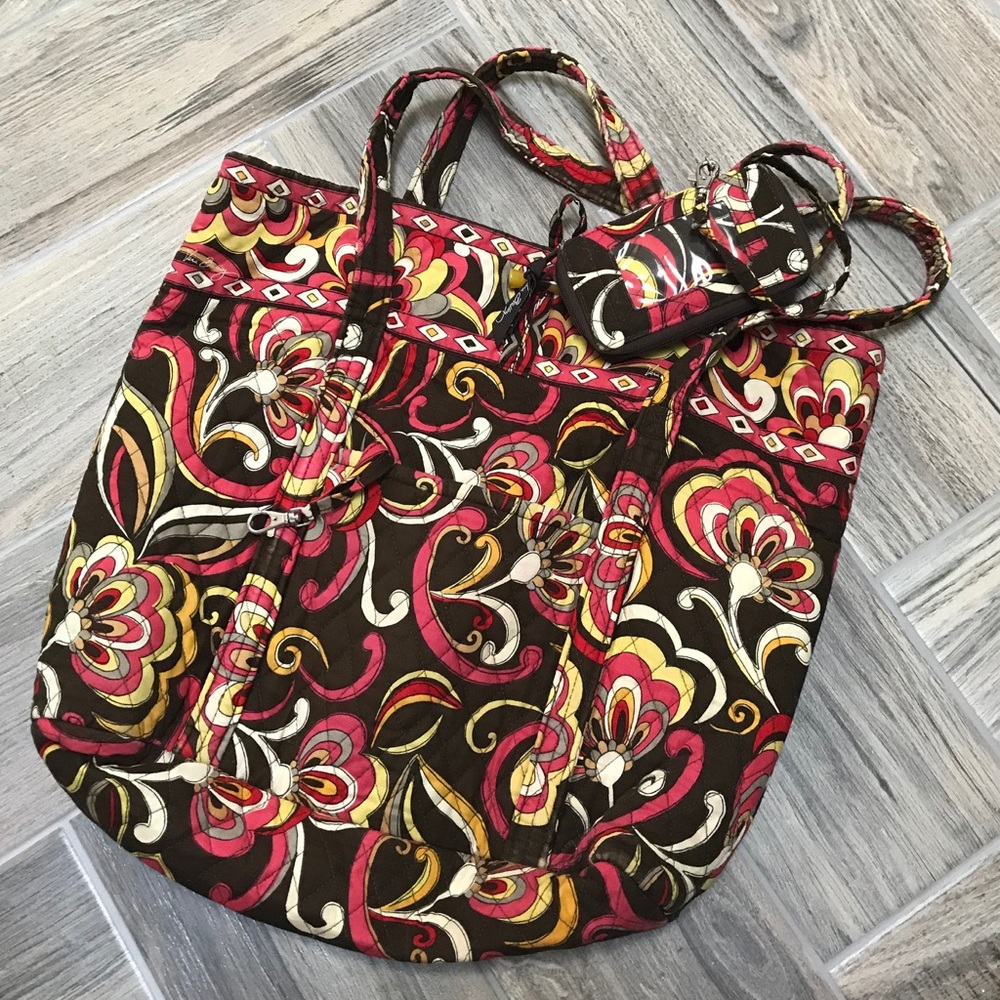 Vera Bradley Tote w/Matching Wallet Wristlet